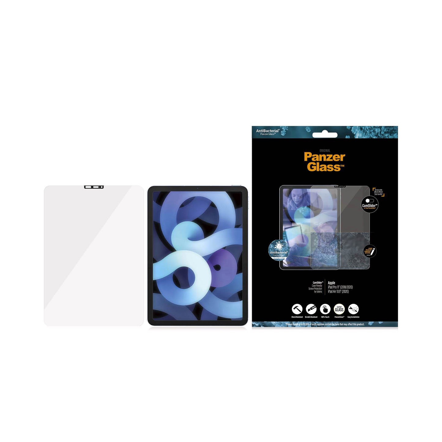 PANZERGLASS CamSlider for iPad Pro 11 1st-4th Gen (2018-2022)/iPad Air 4th-5th Gen (2020-2022)-Clear
