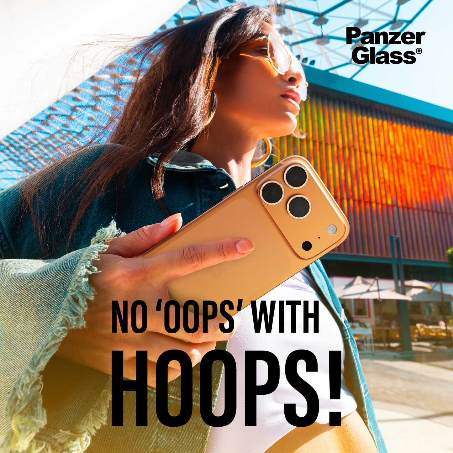 PANZERGLASS Hoops Camera Lens Protector iPhone 17 / 16 / 16 Plus - Gold