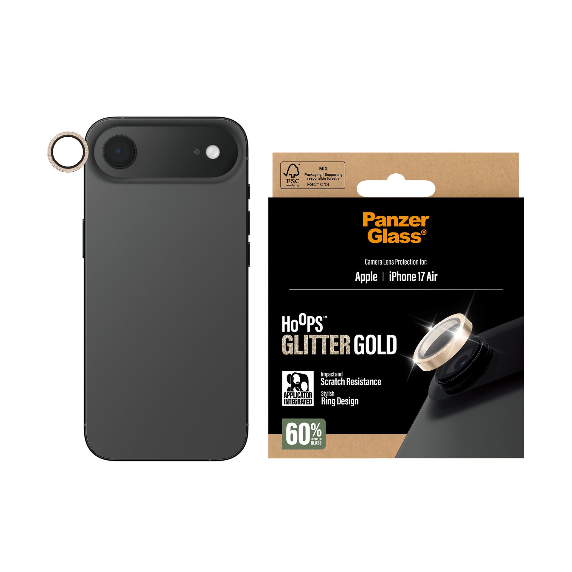 PANZERGLASS Hoops Camera Lens Protector iPhone Air Gold – Power