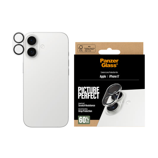 PANZERGLASS PicturePerfect Camera Lens Protector for iPhone 17 - Black