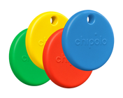 CHIPOLO Pop 4-Pack Smart Tracking Tag - Red/Blue/Yellow/Green