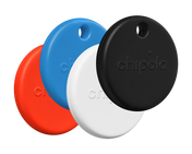 CHIPOLO Pop 4-Pack Smart Tracking Tag - Black/Red/White/Blue