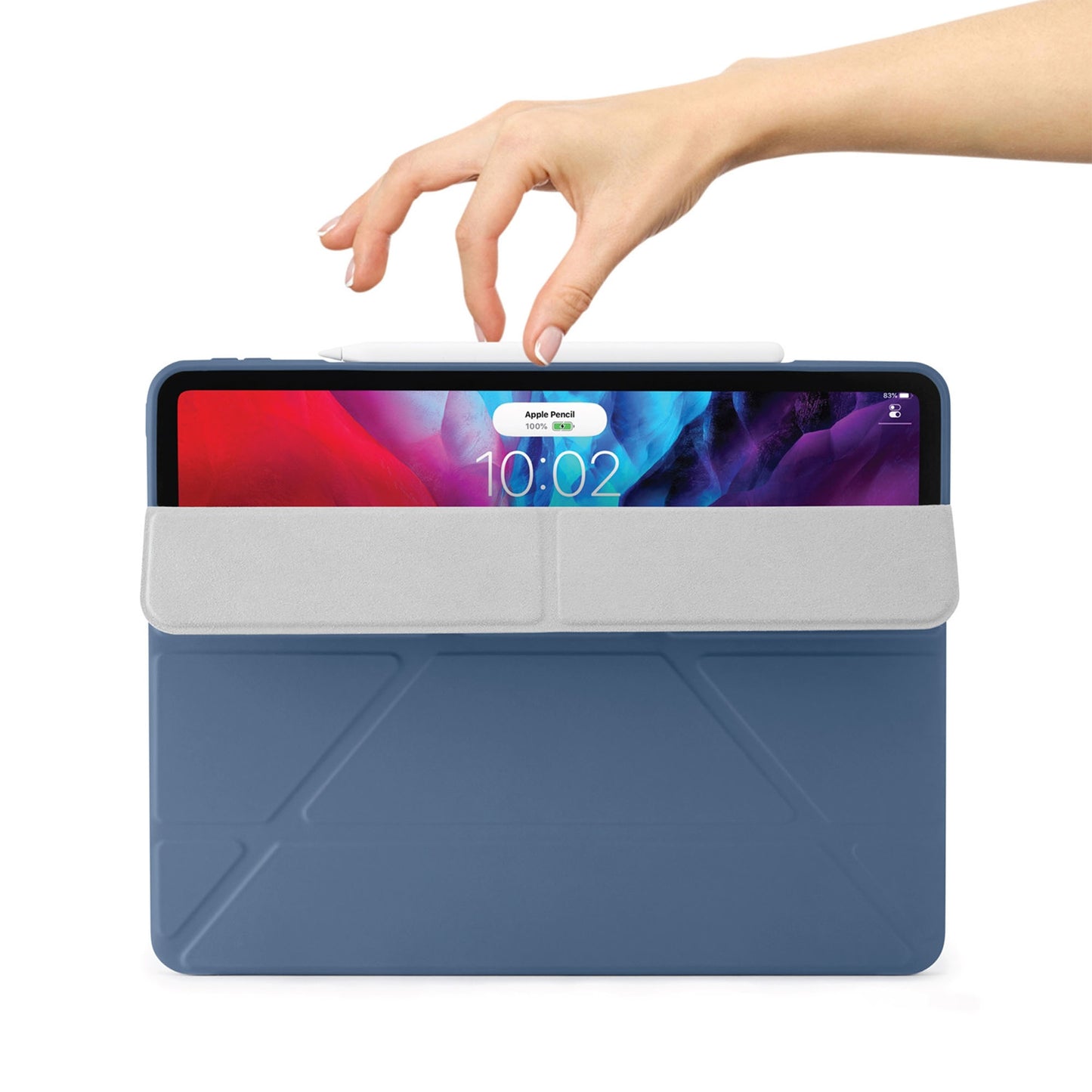 PIPETTO Origami No1 Case for iPad Pro 12.9 3rd/4th Gen (2018-2020) - Navy