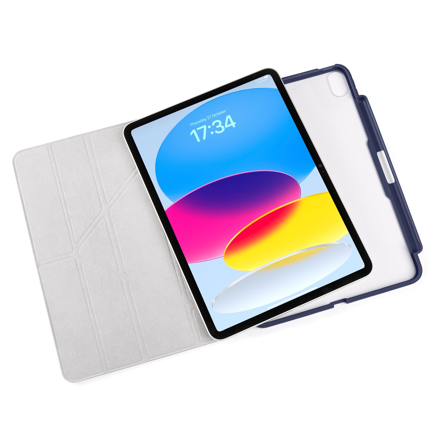 Custodia Origami Per IPad Pro 13 2024 - Cover 5 In 1 Con Alloggiamento Apple Pencil | Bianco - Foto 8