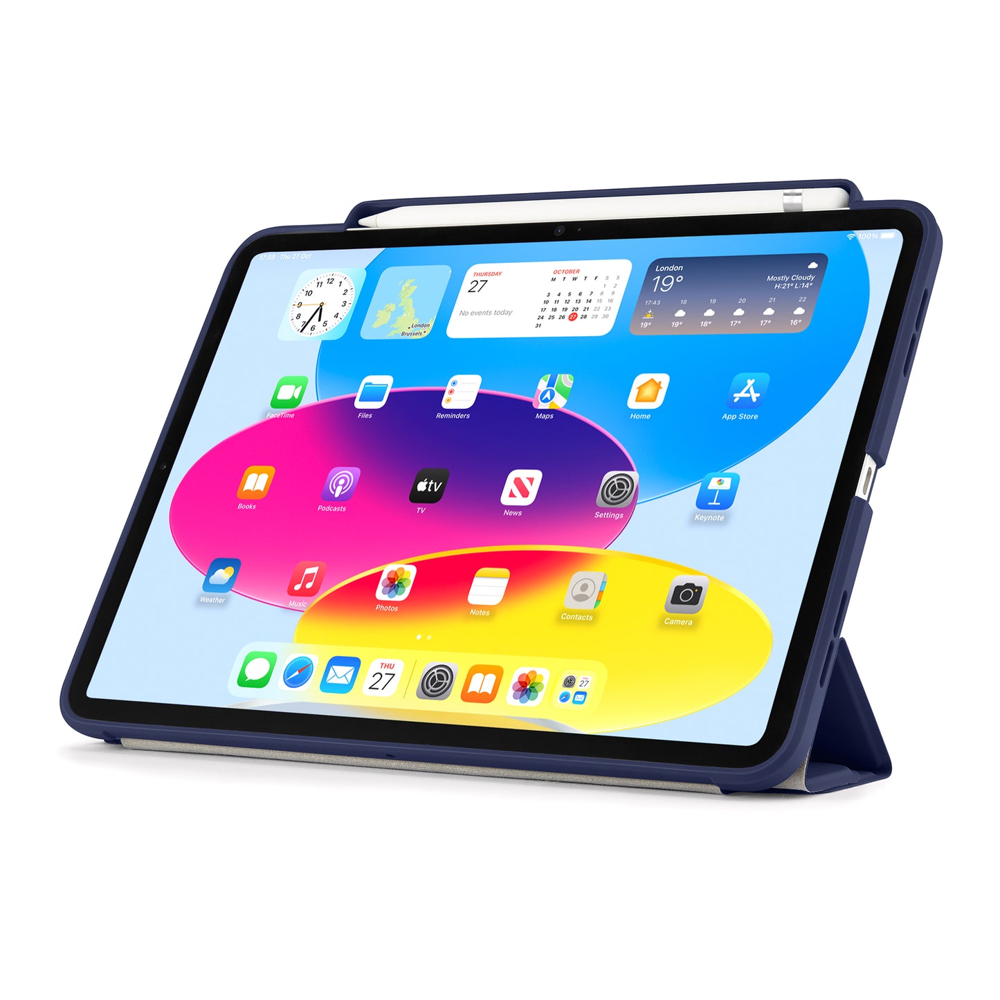 PIPETTO Origami No3 Case for iPad 10th Gen (2022) - Dark Blue