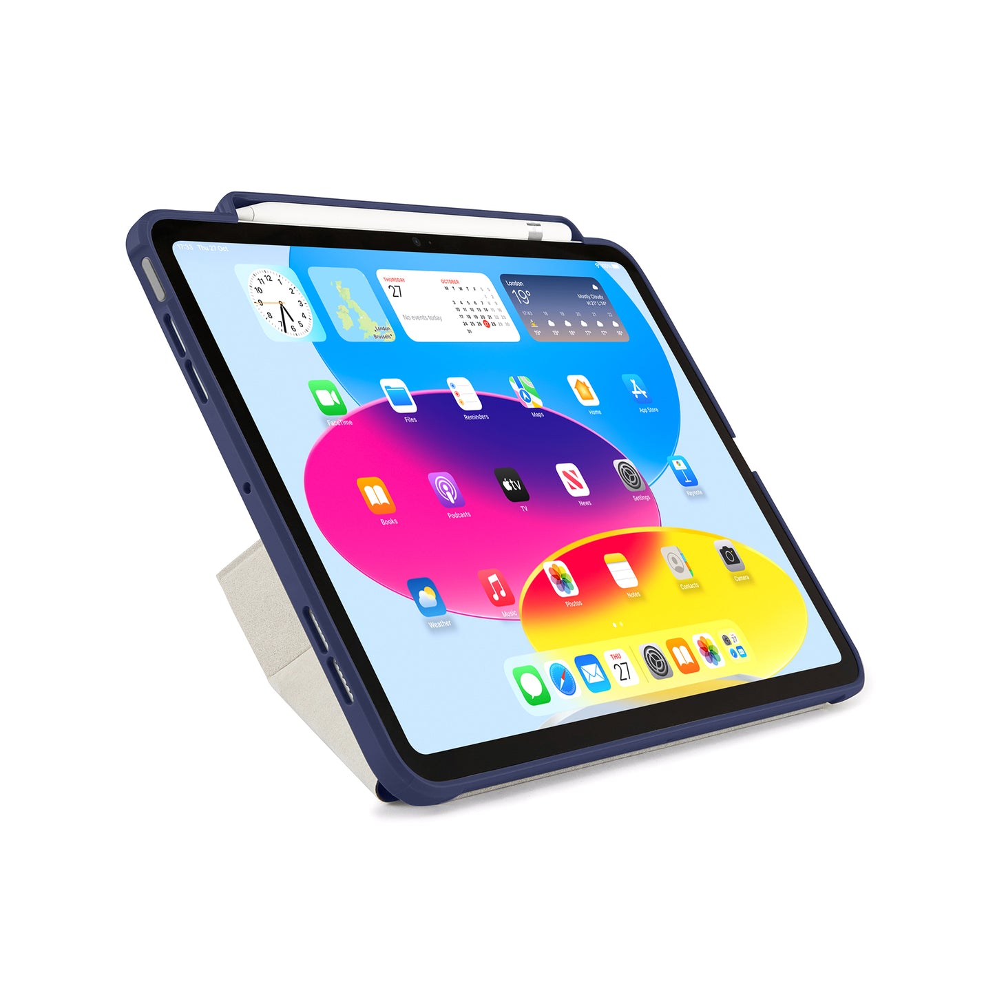 PIPETTO Origami No3 Case for iPad 10th Gen (2022) - Dark Blue