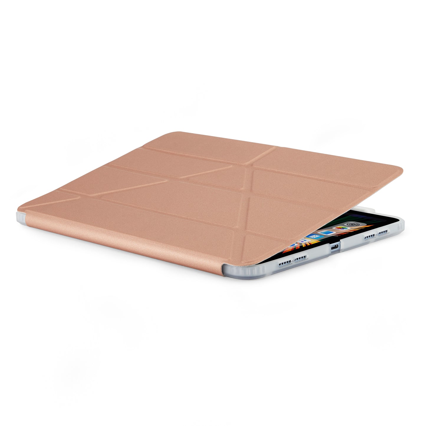 PIPETTO Origami No3 Case for iPad Pro 12.9 3rd-6th Gen (2018-2022) - Rose Gold