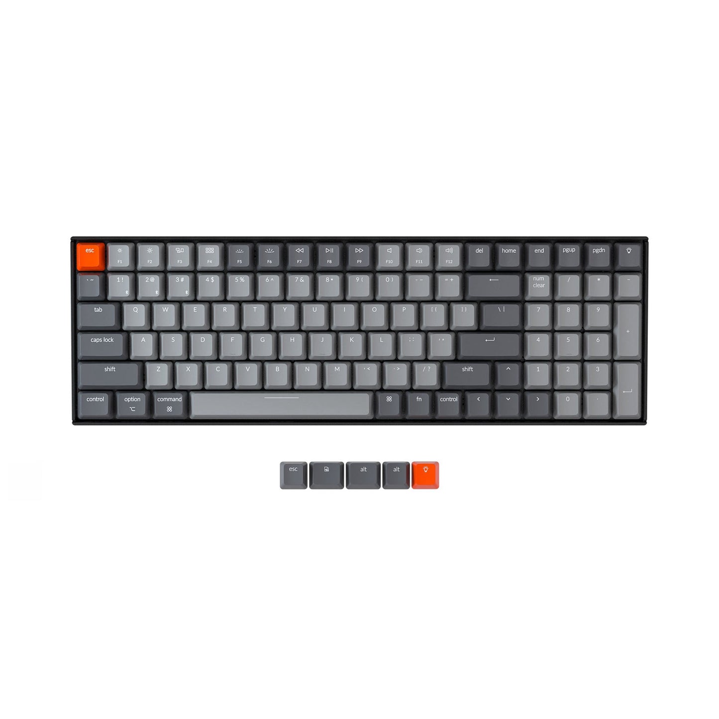 KEYCHRON K4 V2 Gateron Switch (Red) Non-Hotswap Wireless Mechanical Keyboard - Grey