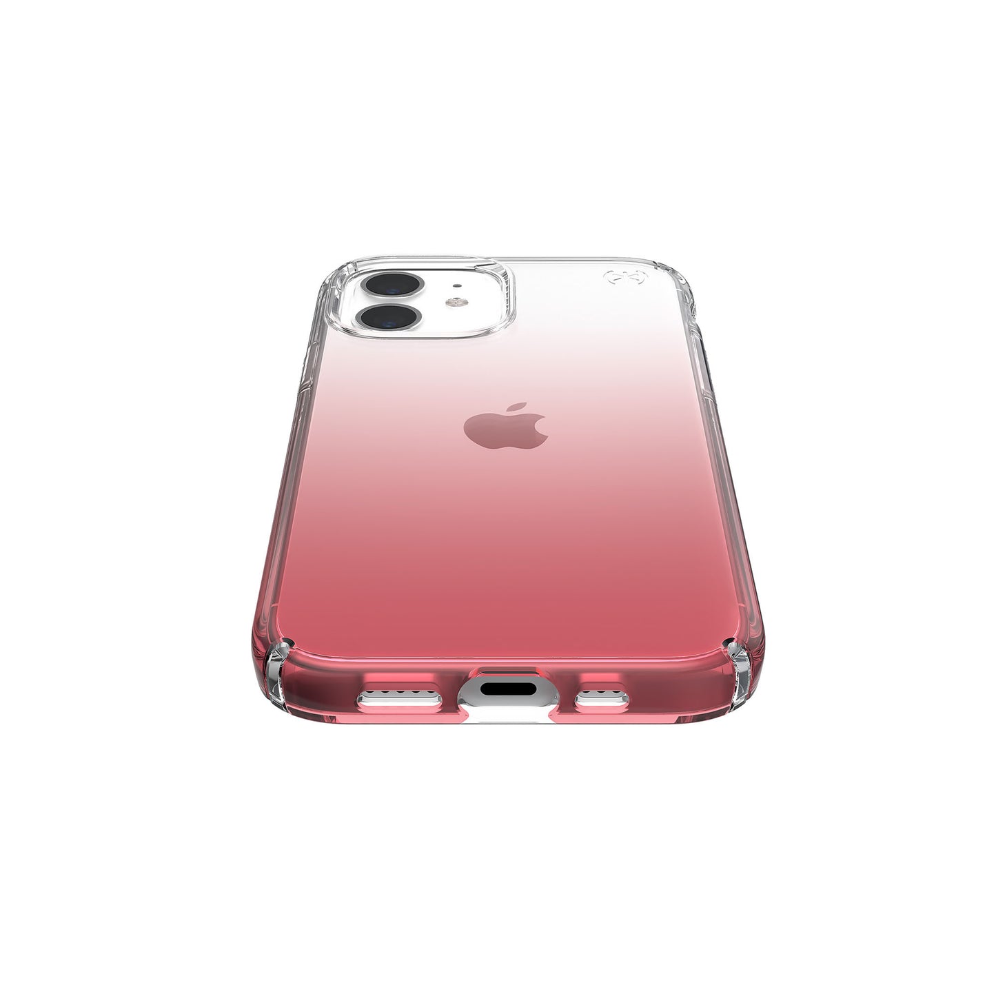 SPECK Presidio Perfect-Clear Ombre Case for iPhone 12 Mini - Clear/Vintage Rose
