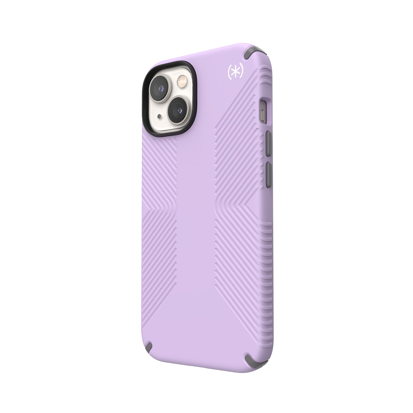 SPECK Presidio2 Grip Case for iPhone 14 - Spring Purple/Cloudy Grey/White