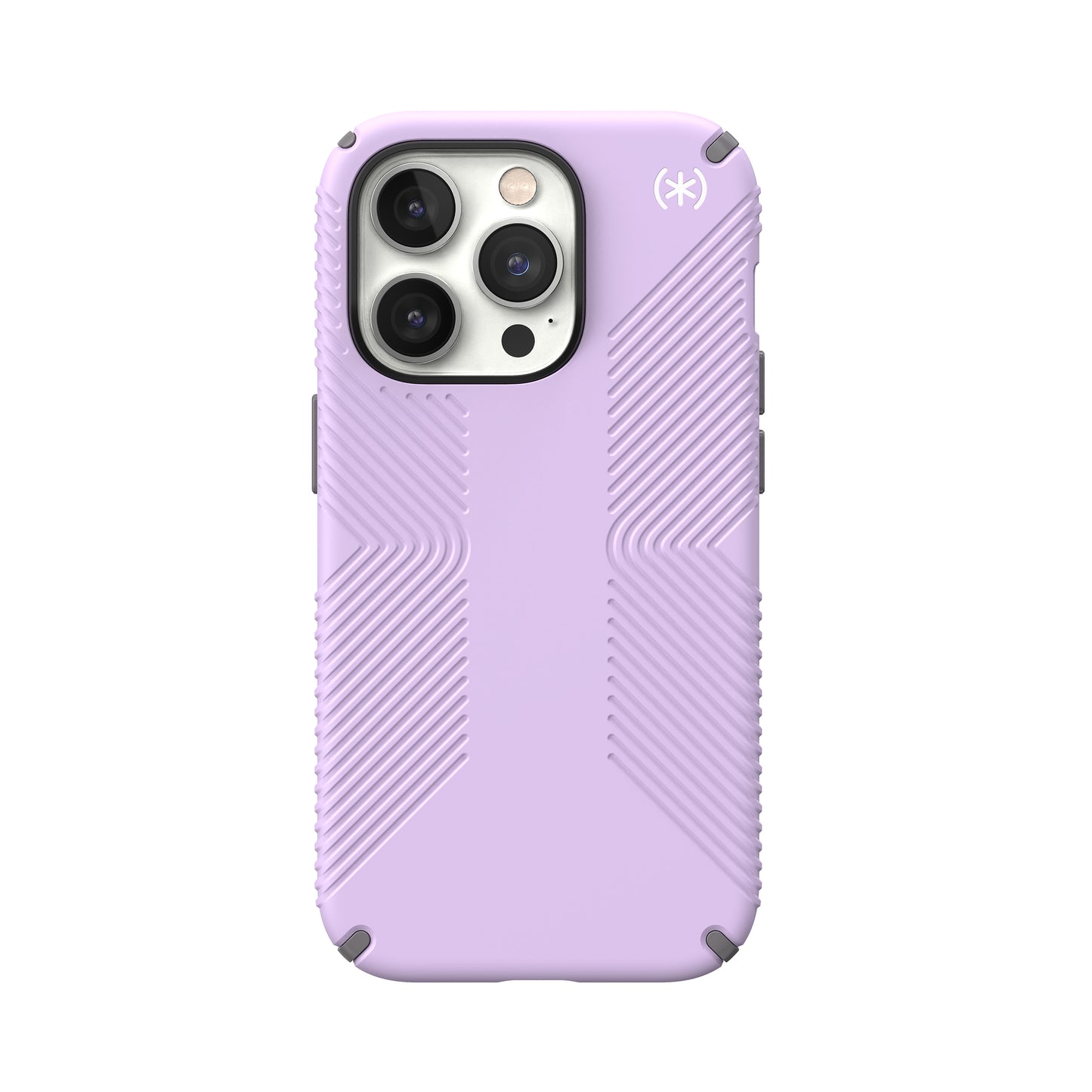 SPECK Presidio2 Grip Case for iPhone 14 Pro - Spring Purple/Cloudy Grey/White