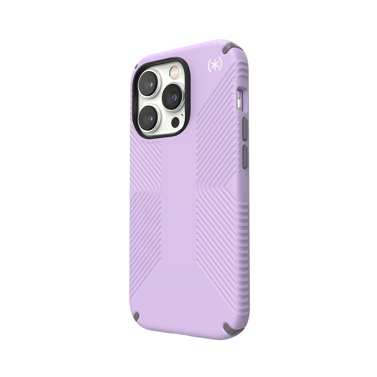 SPECK Presidio2 Grip Case for iPhone 14 Pro - Spring Purple/Cloudy Grey/White