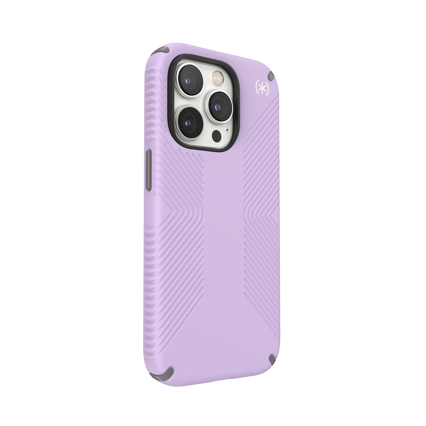 SPECK Presidio2 Grip Case for iPhone 14 Pro - Spring Purple/Cloudy Grey/White