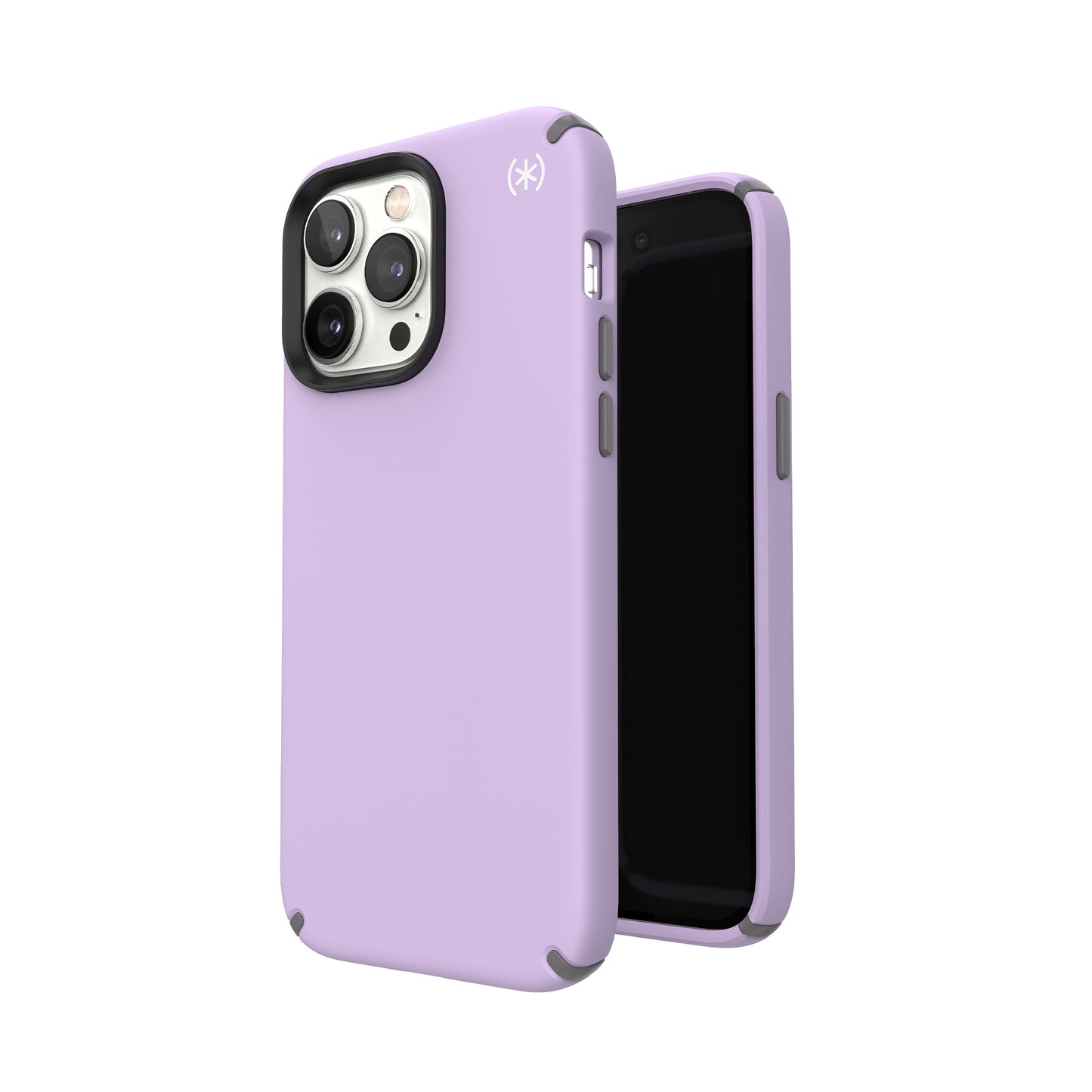 SPECK Presidio2 Pro Case for iPhone 14 Pro Max - Spring Purple/Cloudy Grey/White
