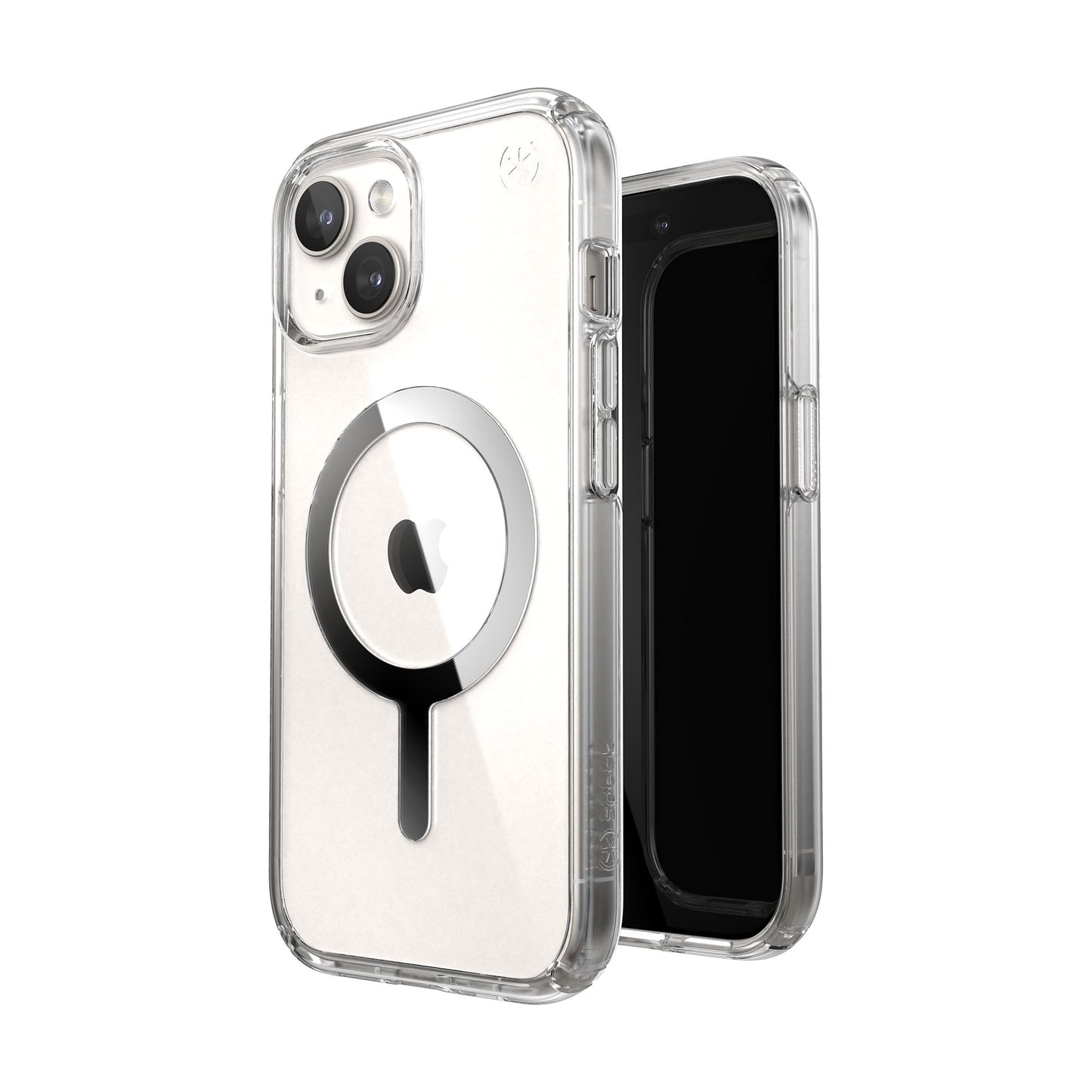 SPECK Presidio Perfect-Clear with MagSafe for iPhone 15 - Clear/Chrome