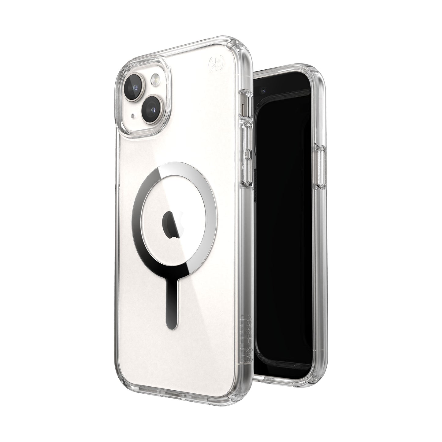 SPECK Presidio Perfect-Clear with MagSafe for iPhone 15 Plus - Clear/Chrome