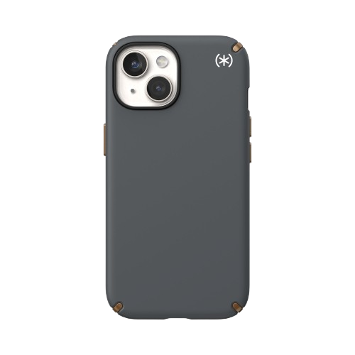 SPECK Presidio2 Pro with MagSafe for iPhone 15 - Charcoal Grey/Cool Bronze/White