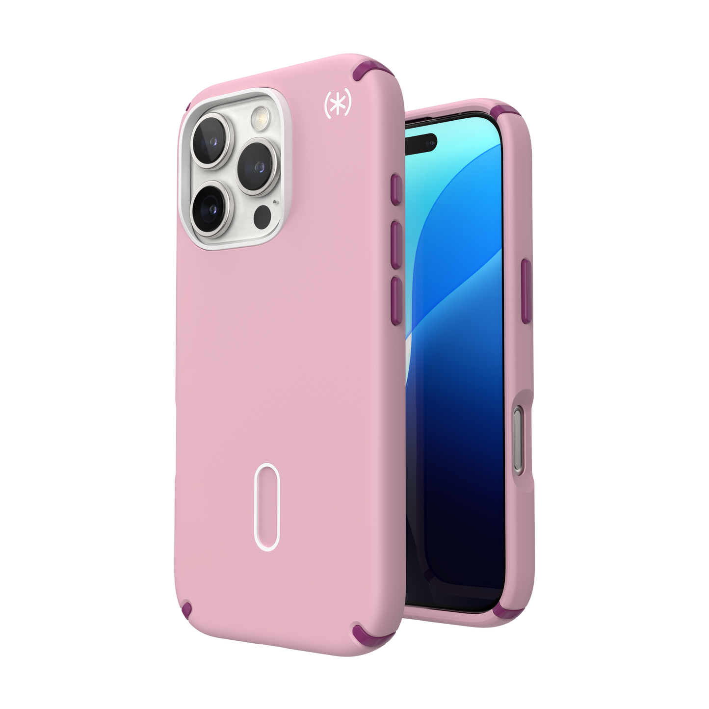 SPECK Presidio2 Pro MagSafe + ClickLock Case for iPhone 16 Pro - Wednesday Pink/Boysenberry Purple