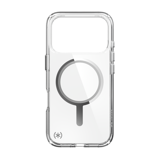 SPECK Presidio Perfect-Clear MagSafe Case for iPhone 17 Pro - Clear/Silver