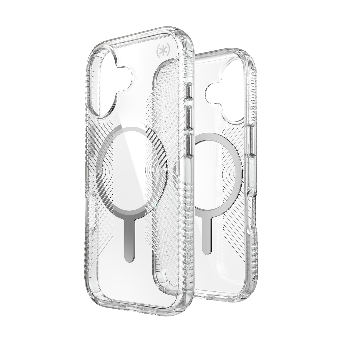 SPECK Presidio Perfect-Clear Grip MagSafe Case for iPhone 17 - Clear/Silver