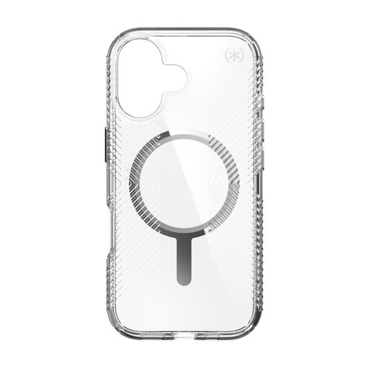 SPECK Presidio Perfect-Clear Grip MagSafe Case for iPhone 17 - Clear/Silver