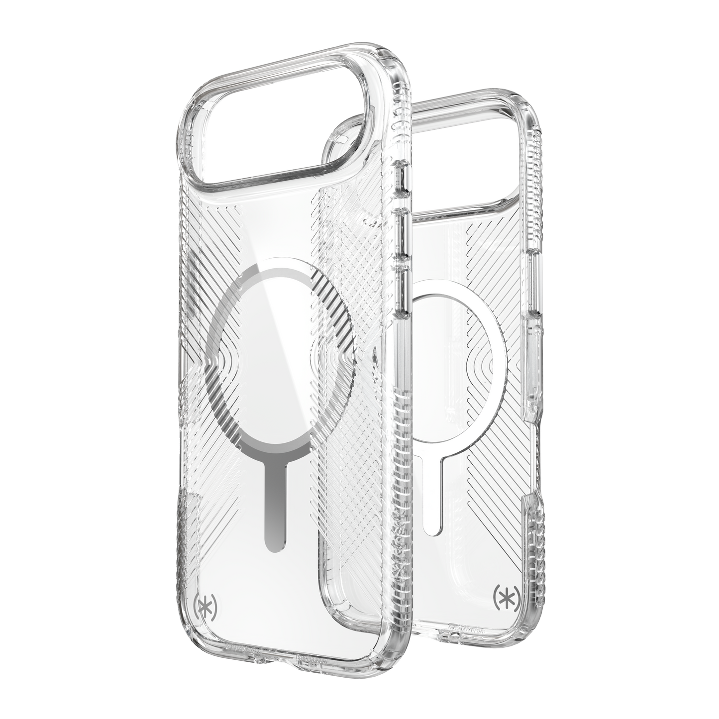 SPECK Presidio Perfect-Clear Grip MagSafe Case for iPhone Air - Clear/Silver