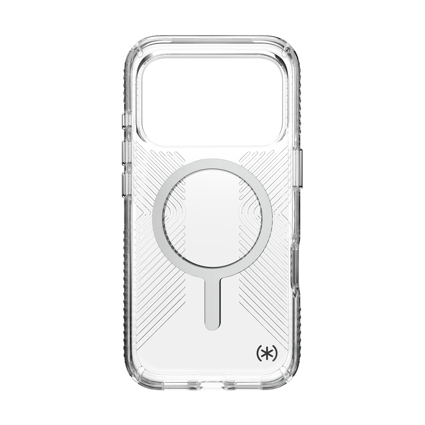 SPECK Presidio Perfect-Clear Grip MagSafe Case for iPhone 17 Pro - Clear/Silver