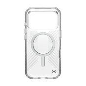 SPECK Presidio Perfect-Clear Grip MagSafe Case for iPhone 17 Pro - Clear/Silver