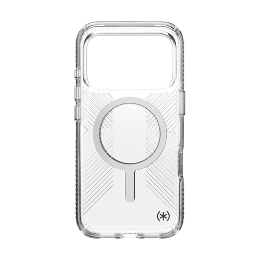 SPECK Presidio Perfect-Clear Grip MagSafe Case for iPhone 17 Pro - Clear/Silver