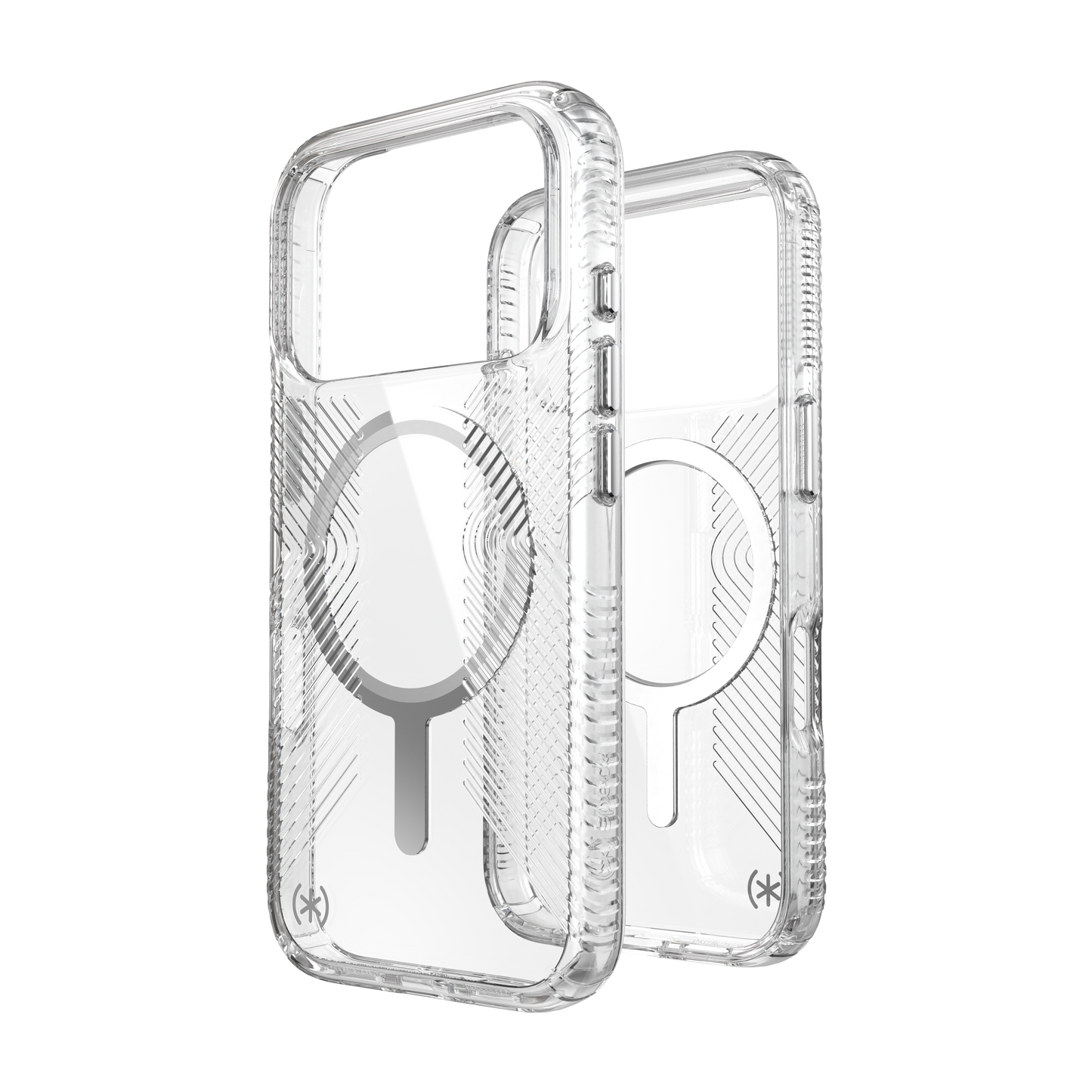 SPECK Presidio Perfect-Clear Grip MagSafe Case for iPhone 17 Pro - Clear/Silver