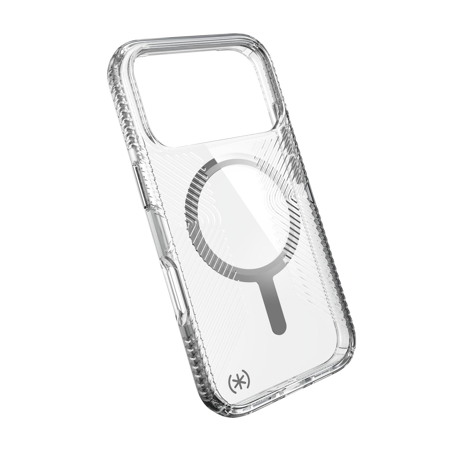 SPECK Presidio Perfect-Clear Grip MagSafe Case for iPhone 17 Pro - Clear/Silver