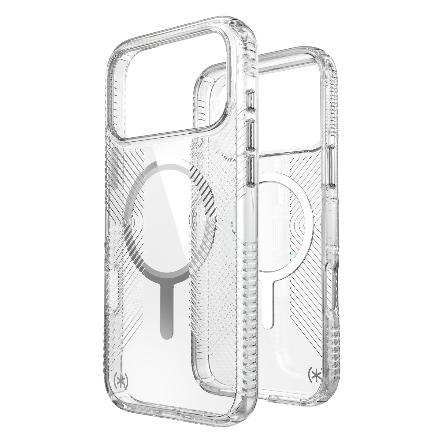 SPECK Presidio Perfect-Clear Grip MagSafe Case for iPhone 17 Pro Max - Clear/Silver