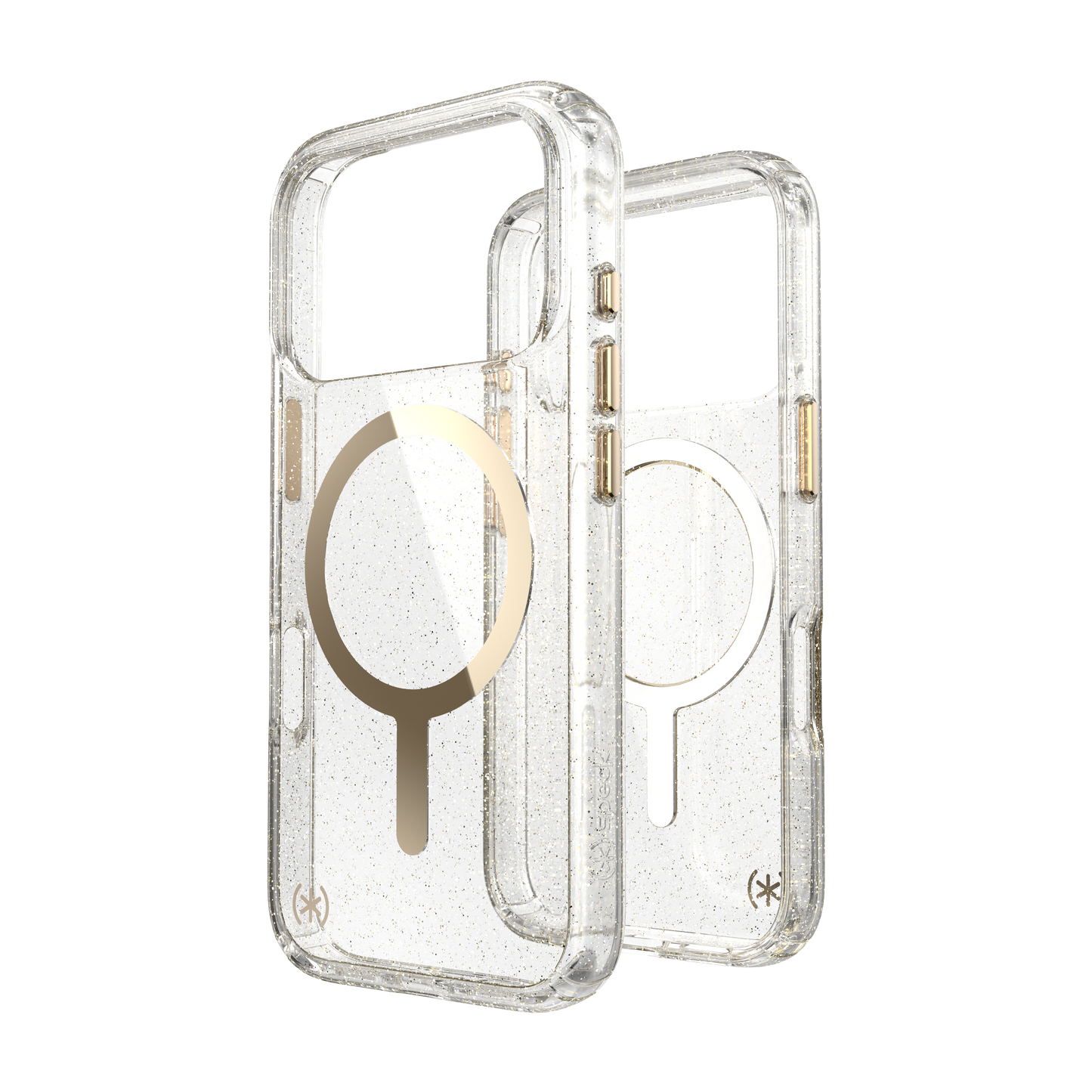 SPECK Presidio Lux MagSafe Case for iPhone 17 Pro - Glitter/Gold Metallic