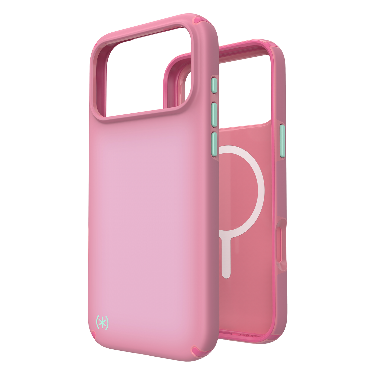 SPECK Presidio Lux MagSafe Case for iPhone 17 Pro Max - Ibis Pink Fade/Dark Ibis/Kanom Green