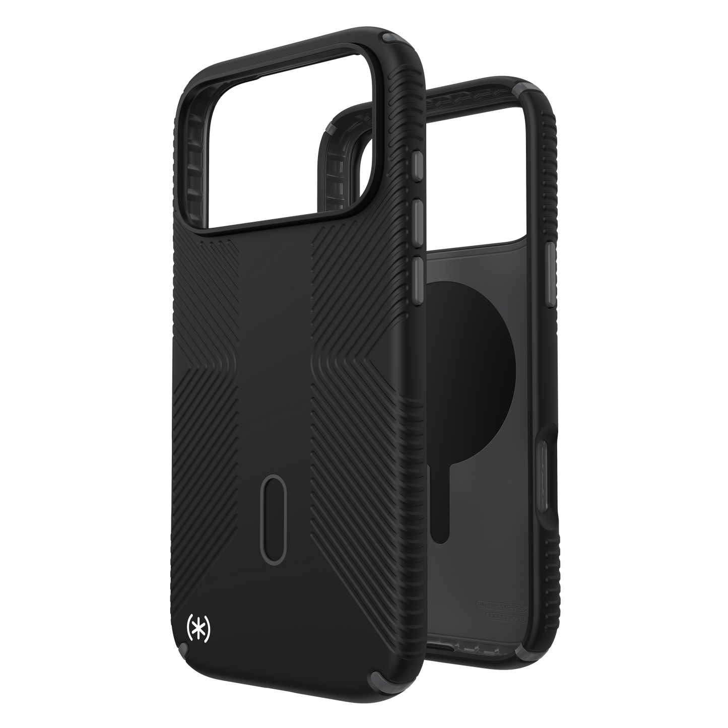 SPECK Presidio2 Grip MagSafe + ClickLock Case for iPhone 17 Pro Max - Black/Slate Grey/White