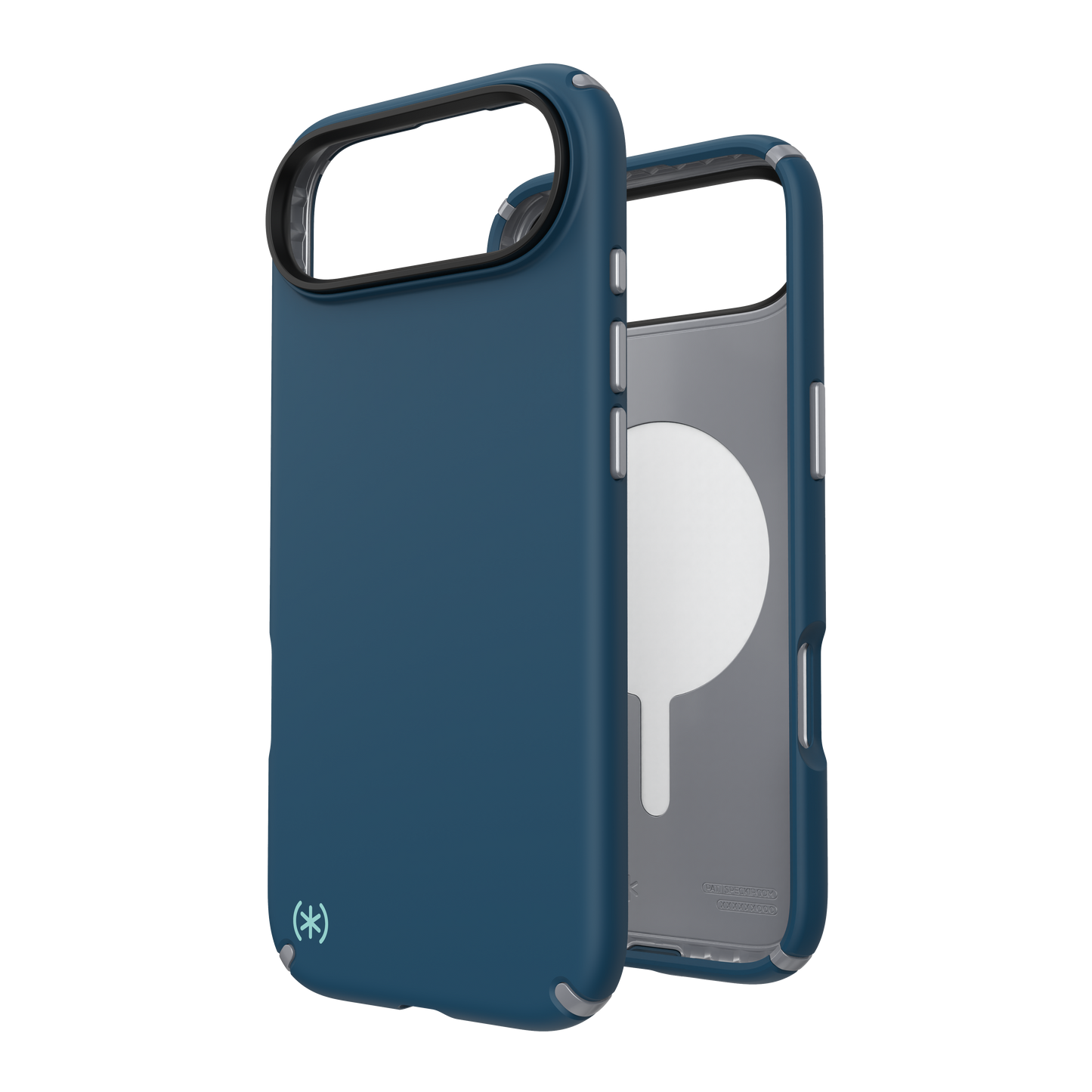 SPECK Presidio2 Pro MagSafe Case for iPhone Air - Deep Sea/Metallic Silver/Spell Blue