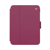 SPECK Balance Folio Case w/ Microban for iPad Mini 6th Gen (2021) - Very Berry Red / Slate Grey