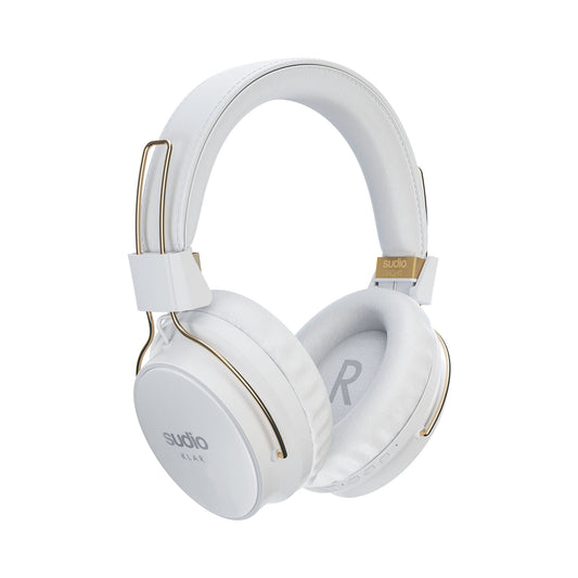 SUDIO Klar Wireless Noise Cancelling Around-Ear Headphones - White