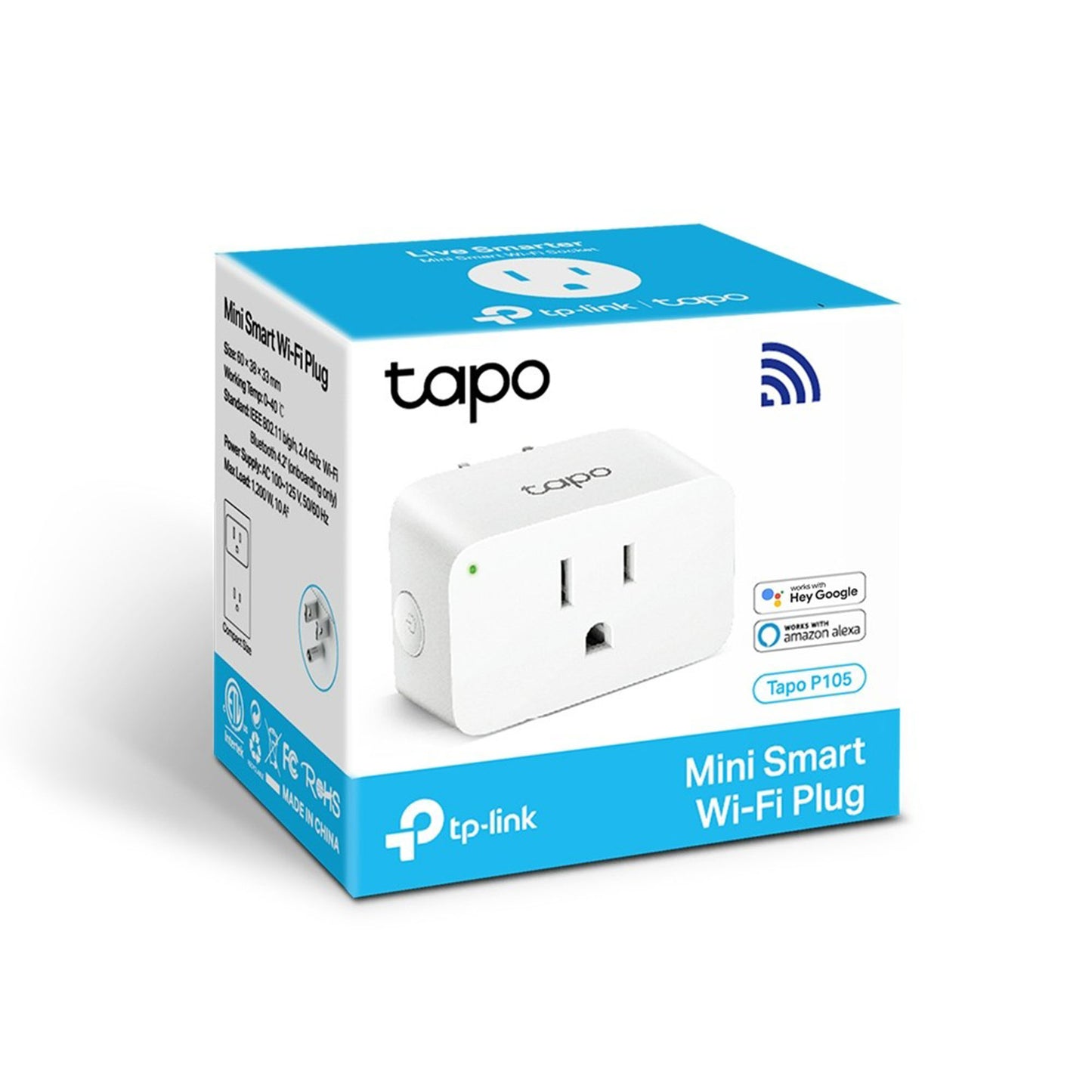 TP-LINK Tapo P105 Mini Smart Wi-Fi Plug (1-pack) - White
