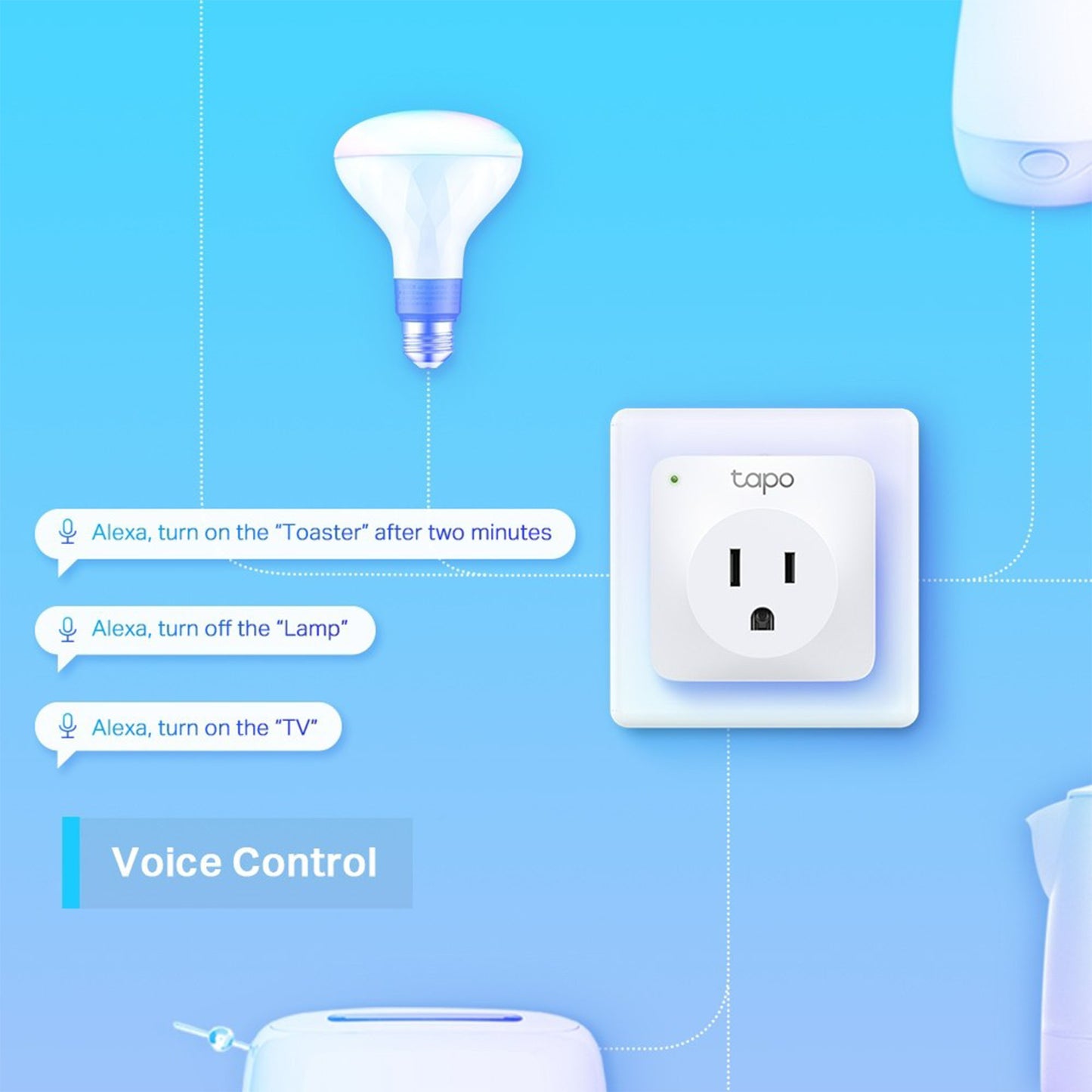 TP-LINK Tapo P100 Mini Smart Wi-Fi Socket (2-pack) - White