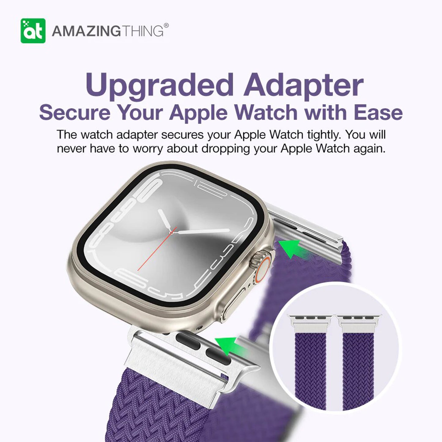 AMAZINGTHING Titan Weave II Watch Strap for Apple Watch 42/44/45/49mm - Purple