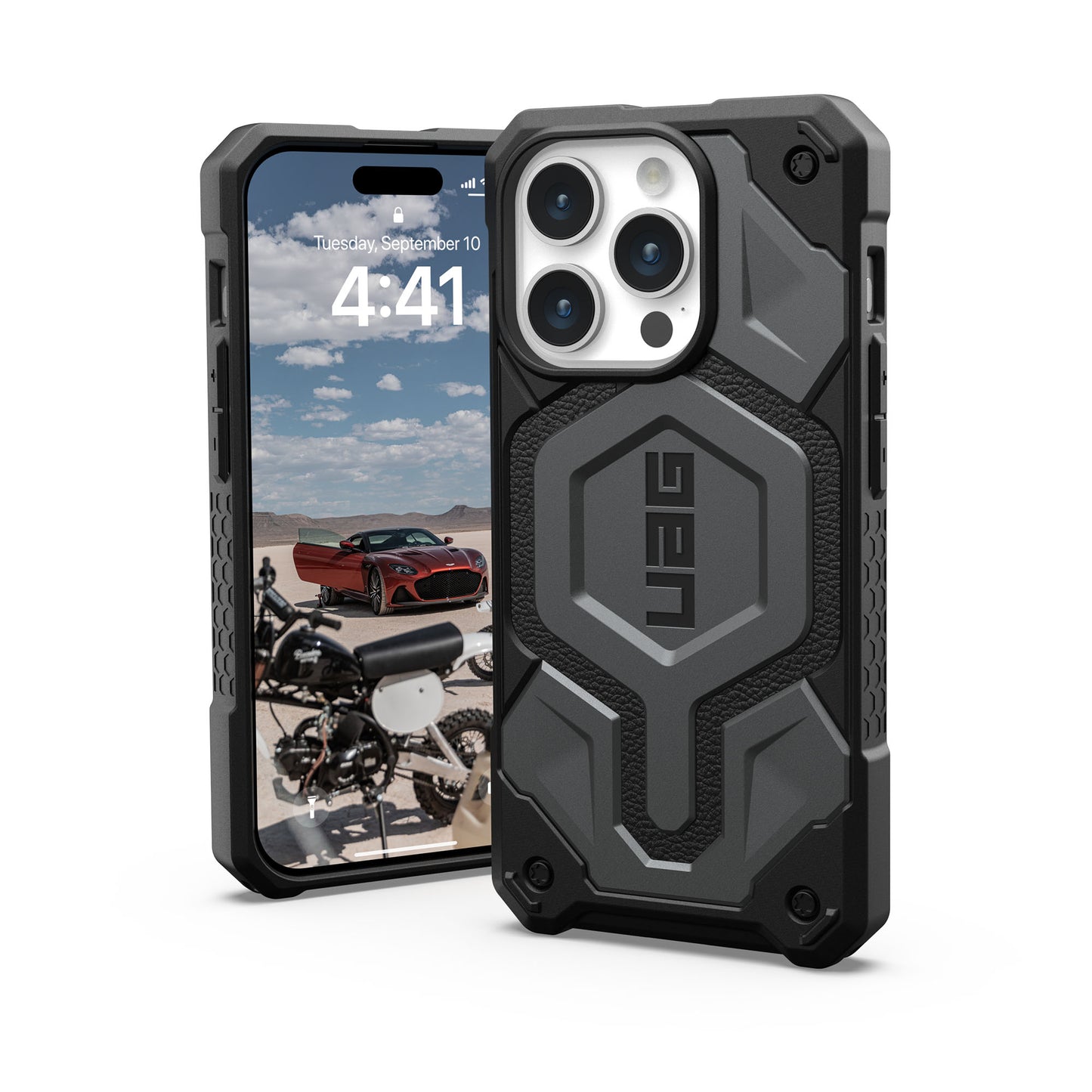 UAG Monarch Pro MagSafe Case for iPhone 15 Pro - Silver