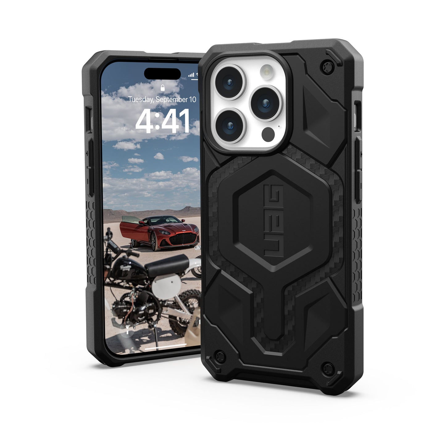 UAG Monarch Pro MagSafe Case for iPhone 15 Pro - Carbon Fiber