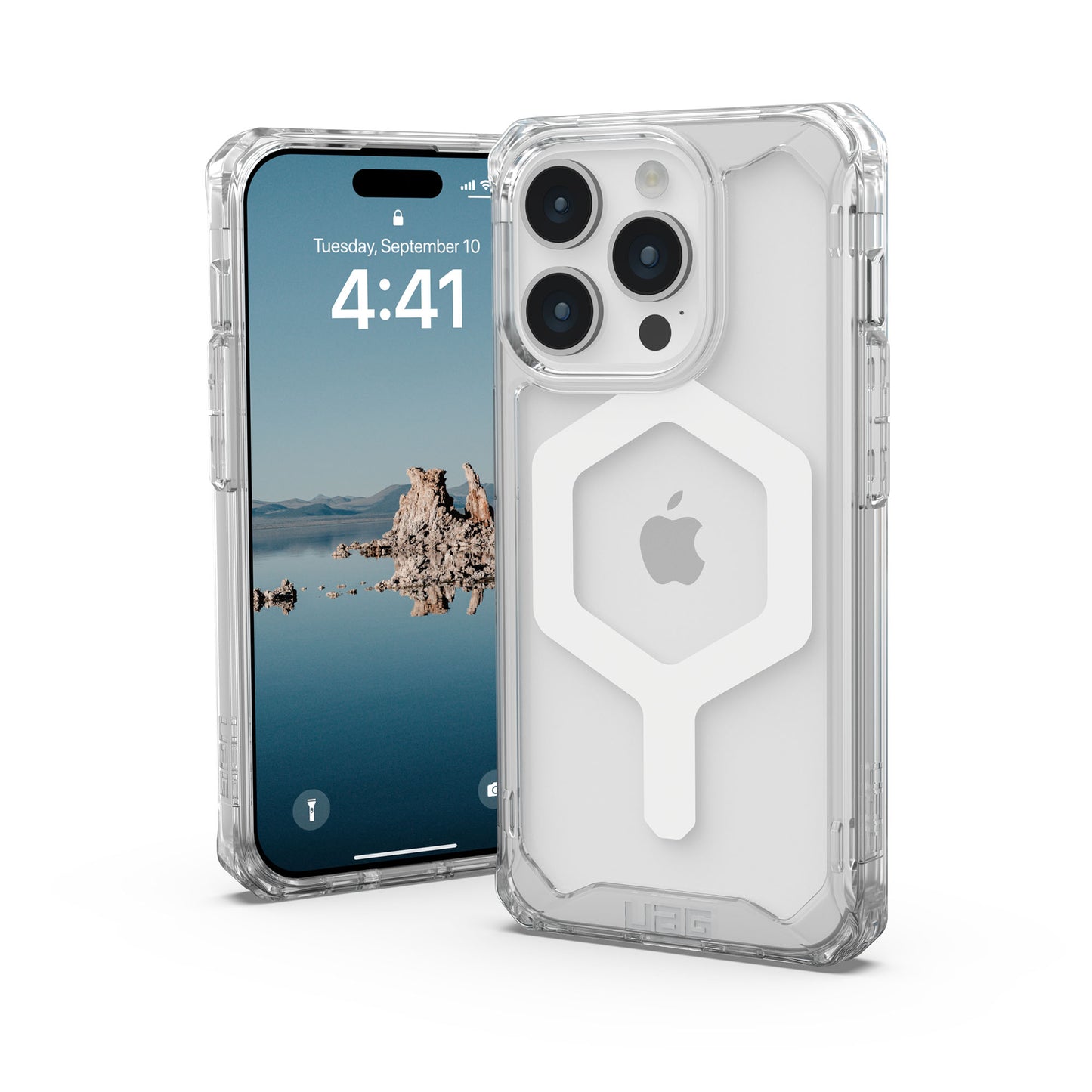 UAG Plyo MagSafe Case for iPhone 15 Pro - Ice/White