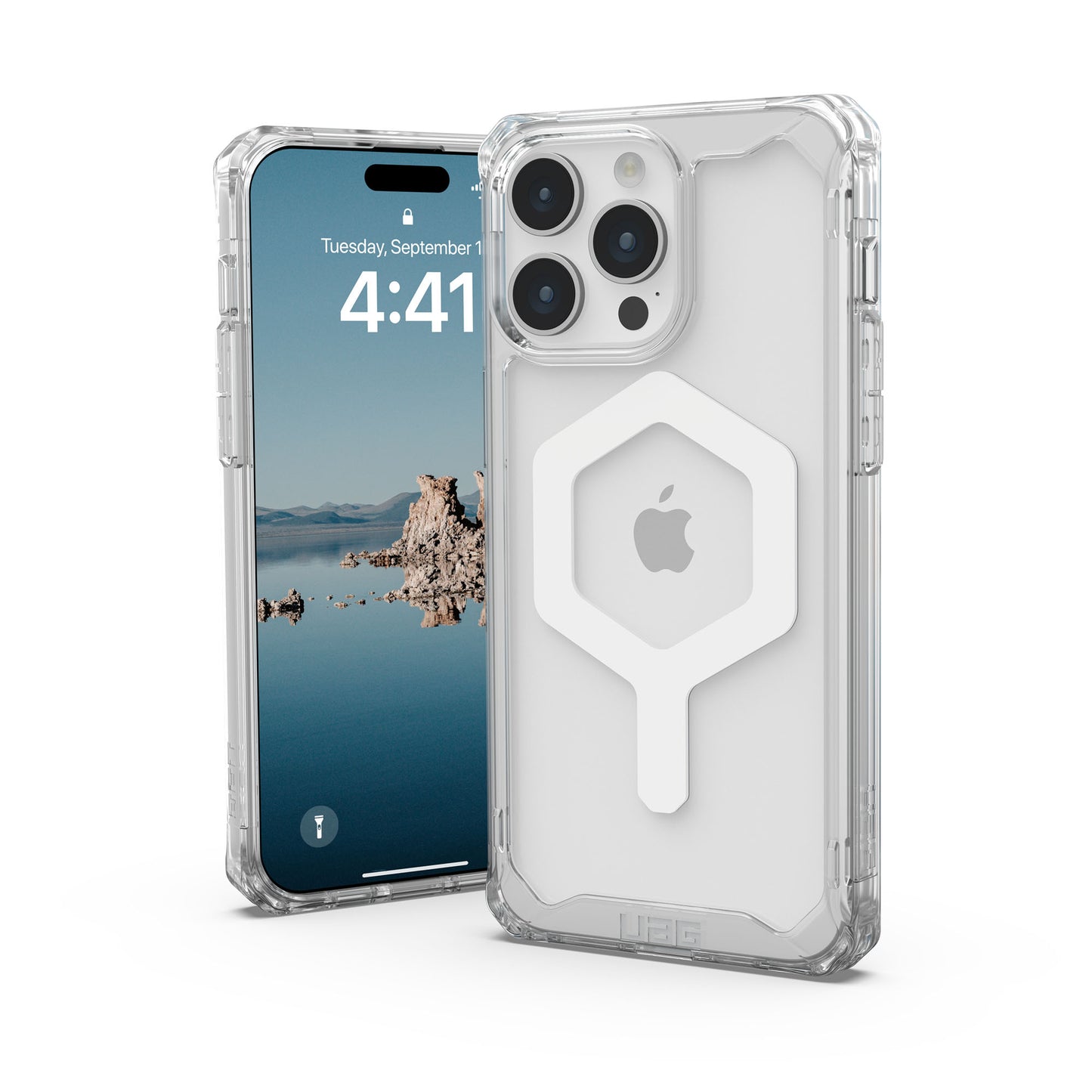 UAG Plyo MagSafe Case for iPhone 15 Pro Max - Ice/White