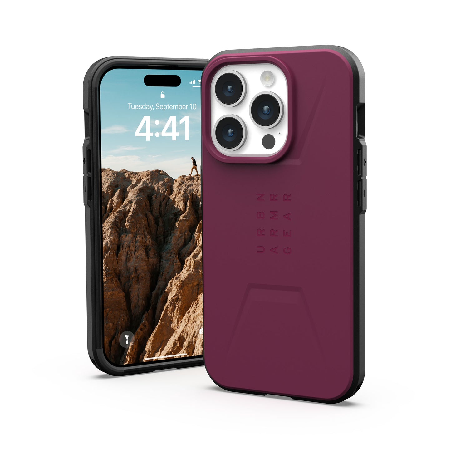 UAG Civilian MagSafe Case for iPhone 15 Pro - Bordeaux