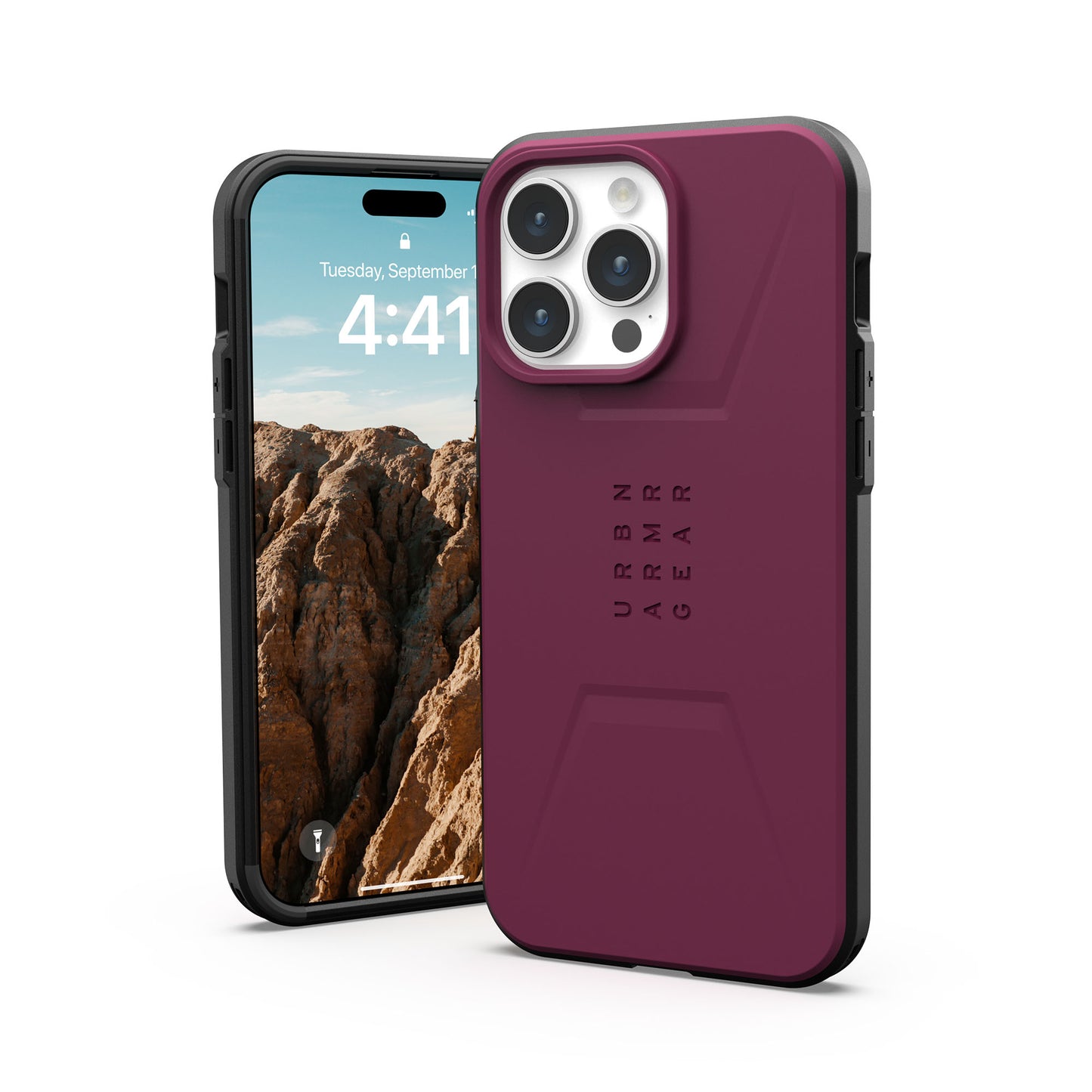 UAG Civilian MagSafe Case for iPhone 15 Pro Max - Bordeaux