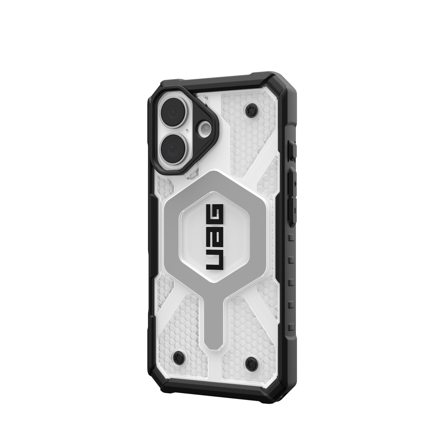 UAG Pathfinder Clear MagSafe Case for iPhone 16 - Ice/Silver