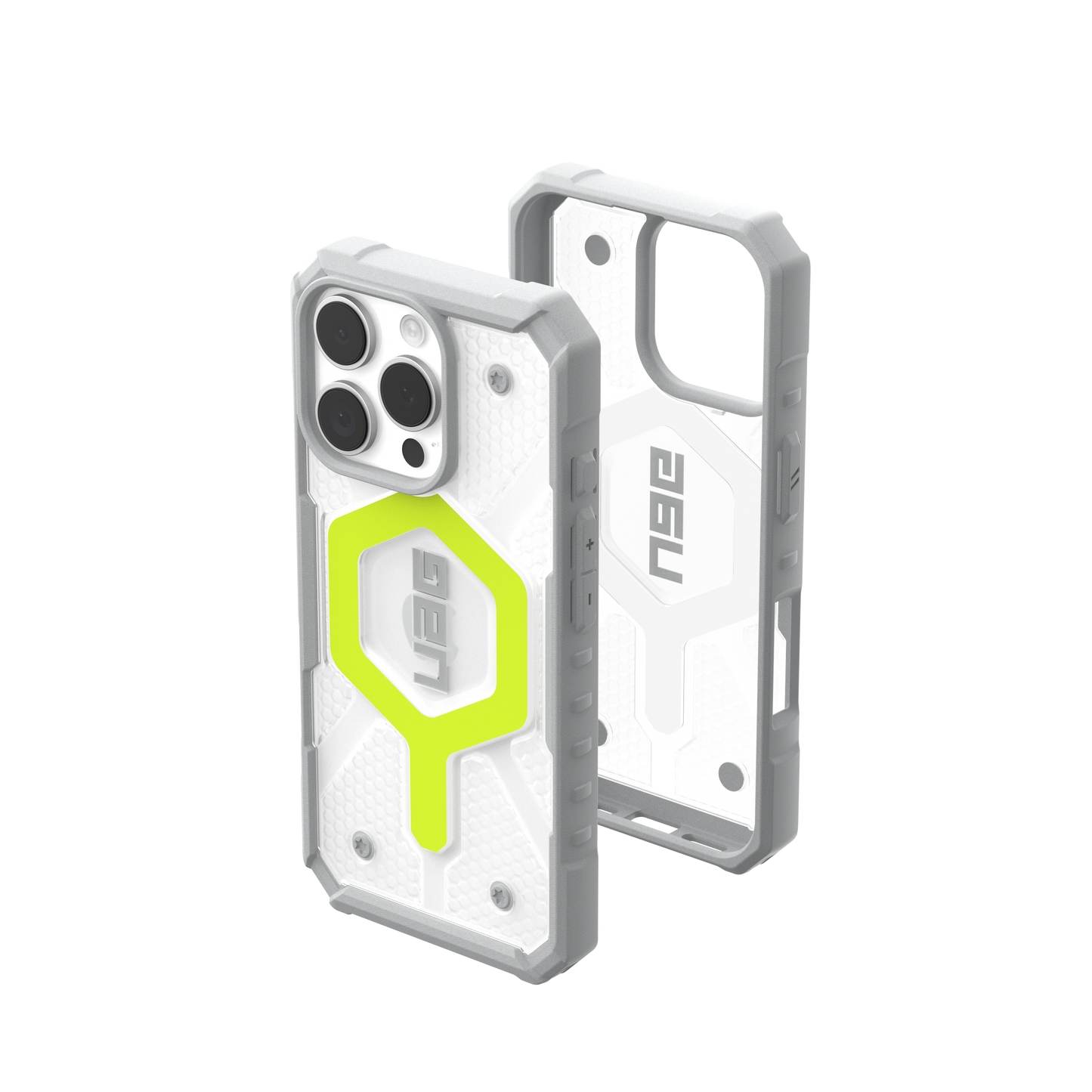 UAG Pathfinder Clear MagSafe Case for iPhone 16 Pro - Active Neon