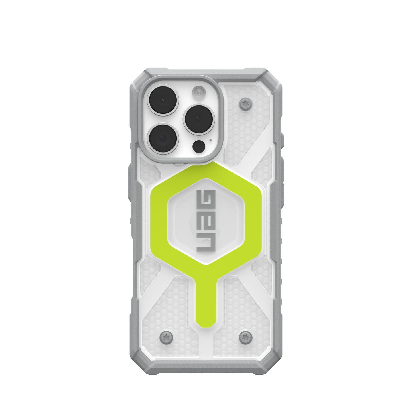 UAG Pathfinder Clear MagSafe Case for iPhone 16 Pro - Active Neon